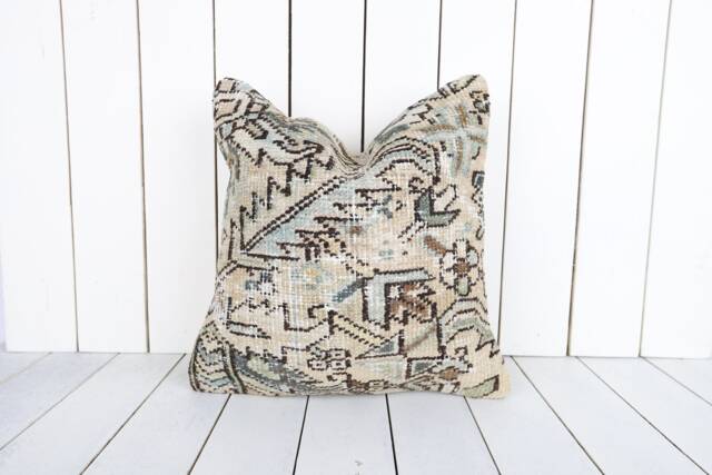 16x16 Kilim Pillow Cover Vintage Turkish Bohemian Cushion - image 1