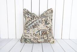 16x16 Kilim Pillow Cover Vintage Turkish Bohemian Cushion - thumbnail 1