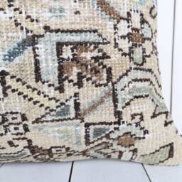 16x16 Kilim Pillow Cover Vintage Turkish Bohemian Cushion - thumbnail 2