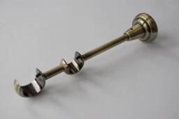 Stainless Steel Curtain Pole Bracket - Classic Wall Mount Metal Double ??25mm - 1 Inch & ??19mm - 0.75Inch Holder Pack Of 1 - thumbnail 4