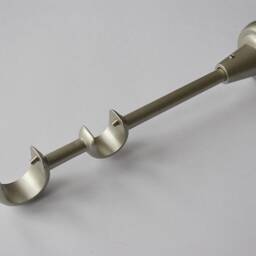 Stainless Steel Curtain Pole Bracket - Classic Wall Mount Metal Double ??25mm - 1 Inch & ??19mm - 0.75Inch Holder Pack Of 1 - thumbnail 2