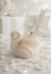 Elegant Swan Soy Candle - Wedding Favor Candle, Romantic Gift For Guests, Bridal Shower Favor, Engagement Party Favor , Anniversary Decor