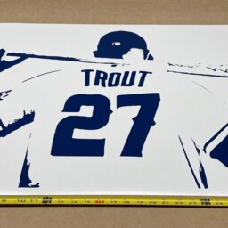 Baseball Decal - Mike Trout Decal Boys Bedroom Decor Player Vinyl Sticker Large Wall Art - thumbnail 2