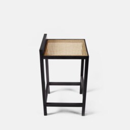 Alto Wooden Bar Stool - Walnut, Oak & Rattan Seat - thumbnail 4