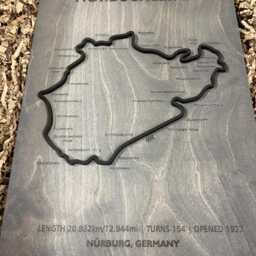 N??rburgring Nordschleife Tourist Lap Wall Art Made From Wood - A3 Size - 42x30cm Racing Track Decor - thumbnail 3