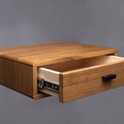 Handcrafted Floating Oak Nightstand Minimalist Bedside Table - thumbnail 3