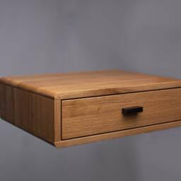 Handcrafted Floating Oak Nightstand Minimalist Bedside Table - thumbnail 2