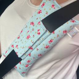 Sm/Lrg Soft Surgical Seatbelt Pillow Floral Padded Medical Port Chemo Cushion Cancer Gift Seat Belt Pad - thumbnail 2