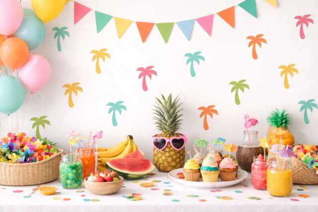 Palm Tree Wall Decals - Tropical Decor Vinyl Stickers Beach Nursery Party Peel & Stick - image 1