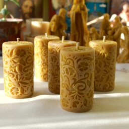 Beeswax Pillars, Pillar Candles, Decor Candles For Decor, Beeswax Natural - thumbnail 3