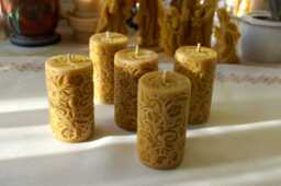 Beeswax Pillars, Pillar Candles, Decor Candles For Decor, Beeswax Natural - thumbnail 1