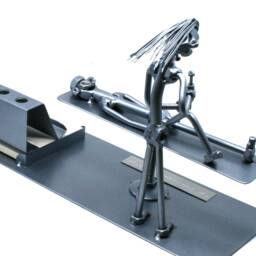 Orthopedic Surgeon Figurine Gift Business Card Holder, Surgical Tech Nuts & Bolts Sculpture, Gift, Welded Scrap Metal Art - thumbnail 4
