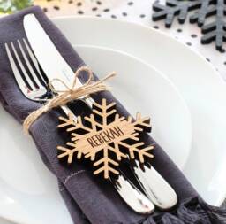 Christmas Personalised Snowflake Place Names Decorations - thumbnail 1