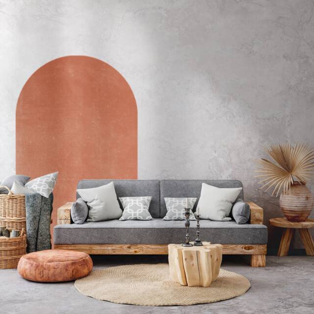 Boho Arch Wall Decal - Color Block Wall Decal Mid Century Modern Peel & Stick Stickers By Dizzy Duck - image 1