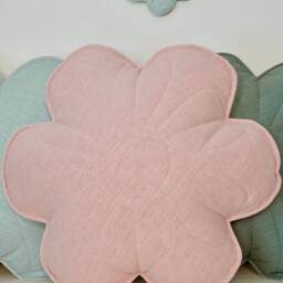 "Linen Flower Pillow ""Lila Pink" - thumbnail 2