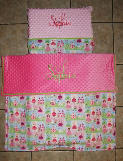 Princess Custom Embroidered Nap Mat Cover & Blanket - image 1