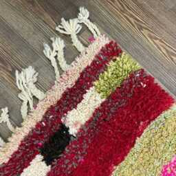 Handmade Boujad Wool Rug, Authentic Moroccan Berber Carpet - thumbnail 4