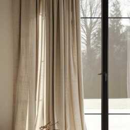 Customized Linen Cafe Curtain 1 Panel Linen Sabby Chic Curtains Extra Long Curtain Natural Window Washed Drapes - thumbnail 2