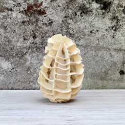 Biomorphic Openwork Ceramic Sculpture With Cone Core - thumbnail 4