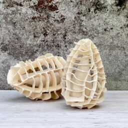 Biomorphic Openwork Ceramic Sculpture With Cone Core