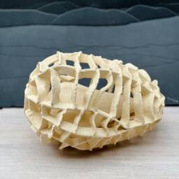 Biomorphic Openwork Ceramic Sculpture With Cone Core - thumbnail 3