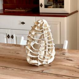 Biomorphic Openwork Ceramic Sculpture With Cone Core - thumbnail 2
