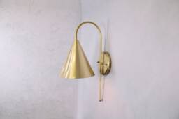 Brass Bedside Wall Lamp, Sconce For Living Room, Lighting, Light, Lamp Vanity Light Fixture - thumbnail 1