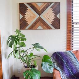Indra Geometric Wood Wall Art Modern Boho Decor - thumbnail 3