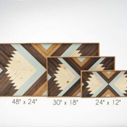Indra Geometric Wood Wall Art Modern Boho Decor - thumbnail 4