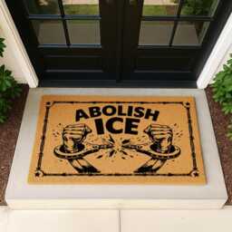 Abolish Ice No Human Is Illegal Doormat - Outdoor Decor Front Porch Protest Political Activist Gift - thumbnail 4