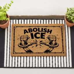 Abolish Ice No Human Is Illegal Doormat - Outdoor Decor Front Porch Protest Political Activist Gift - thumbnail 2