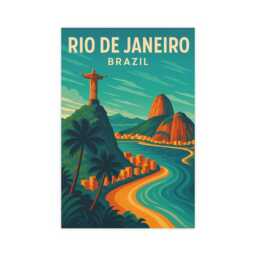 Rio De Janeiro Travel Poster - Retro Brazil Art Print - thumbnail 2