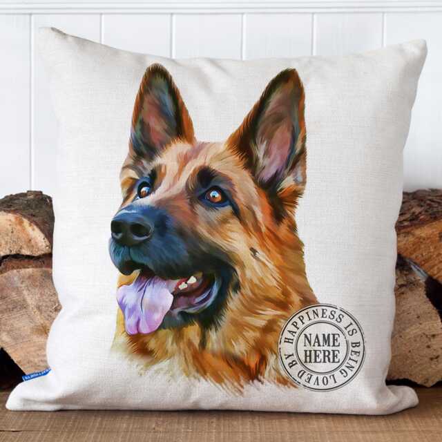 Personalised German Shepherd Cushion Cover Dog Throw Pillow Custom Dogs Bed Decor New Puppy Pooch Birthday Gift Alsatian Ekdc20 - image 1