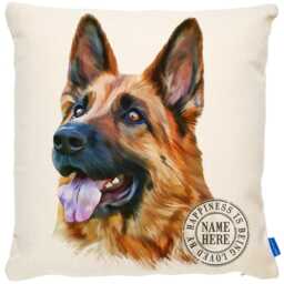 Personalised German Shepherd Cushion Cover Dog Throw Pillow Custom Dogs Bed Decor New Puppy Pooch Birthday Gift Alsatian Ekdc20 - thumbnail 2