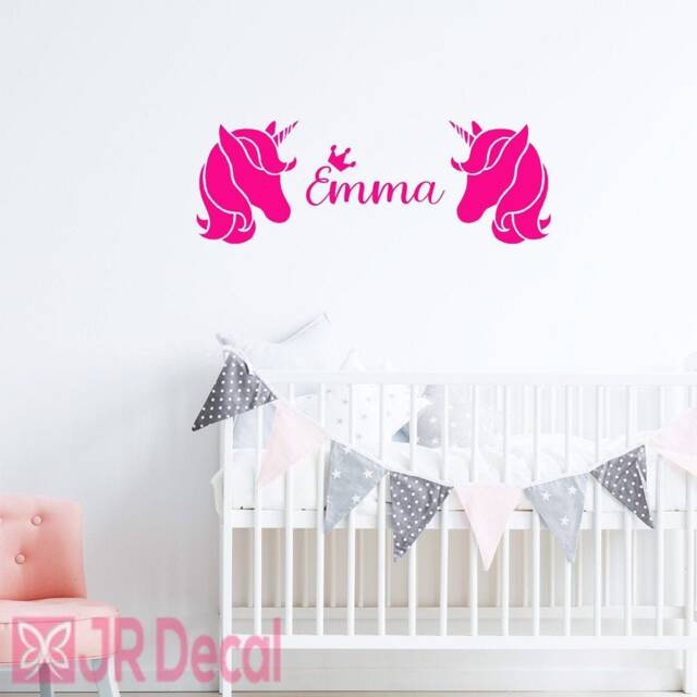 Unicorn Name Wall Decal, Personalized Nursery Decor - image 1