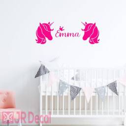 Unicorn Name Wall Decal, Personalized Nursery Decor