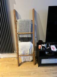 Handmade Wooden Blanket Ladder/Towel - Custom Sizes & Finishes Rustic Home Decor Free UK Delivery - thumbnail 1