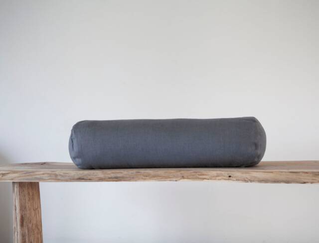 Handmade Gray Linen Bolster Pillow Cover Custom Size - image 1