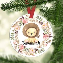 Personalised Lion Christmas Ornament Kids Animal Decor - thumbnail 2