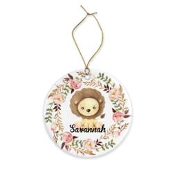 Personalised Lion Christmas Ornament Kids Animal Decor - thumbnail 3