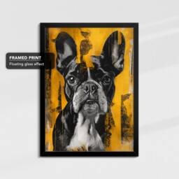 Maltese Dog Pet Abstract Framed Poster Print & Canvas Wall Decor Art Painting Bedroom Home Living Room Funny Animal Lover Gift - thumbnail 2