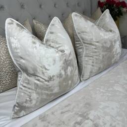 Champagne Cushion Cover , Ivory Piped Pillow Cover, Bespoke Pillow, Designer Tessere Piping - thumbnail 3