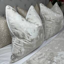 Champagne Cushion Cover , Ivory Piped Pillow Cover, Bespoke Pillow, Designer Tessere Piping - thumbnail 1