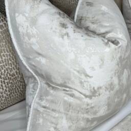 Champagne Cushion Cover , Ivory Piped Pillow Cover, Bespoke Pillow, Designer Tessere Piping - thumbnail 4