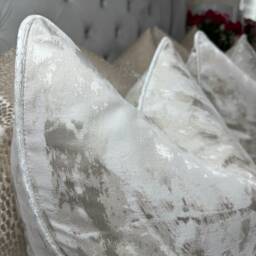 Champagne Cushion Cover , Ivory Piped Pillow Cover, Bespoke Pillow, Designer Tessere Piping - thumbnail 2
