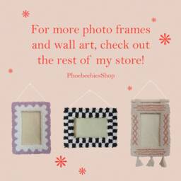A6 Or 6x4 Inch Photo Frame Handmade Punch Needle Wall Art, Wavy Pattern - thumbnail 4