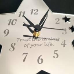 Maple Leaf Acrylic Clock - Many Colours Available - Bespoke Shapes & Sizes Made - thumbnail 3