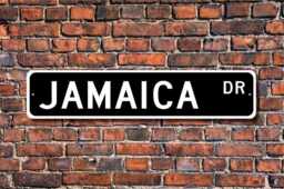 Jamaica Sign, Gift, Souvenir Keepsake, Wall Decor, Custom Street Quality Metal Sign - thumbnail 1