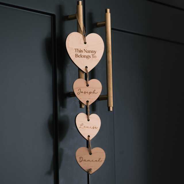 Personalised Nan Belongs To Sign - Nanny Birthday Gift Grandma Mother's Day Custom Heart Wall Hanging From Grandchildren - image 1