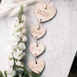 Personalised Nan Belongs To Sign - Nanny Birthday Gift Grandma Mother's Day Custom Heart Wall Hanging From Grandchildren - thumbnail 3